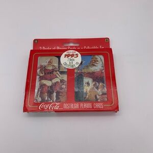 Vintage LIMITED EDITION 1995 Coca~Cola NOSTALGIA Playing Cards 2 Decks In Tin